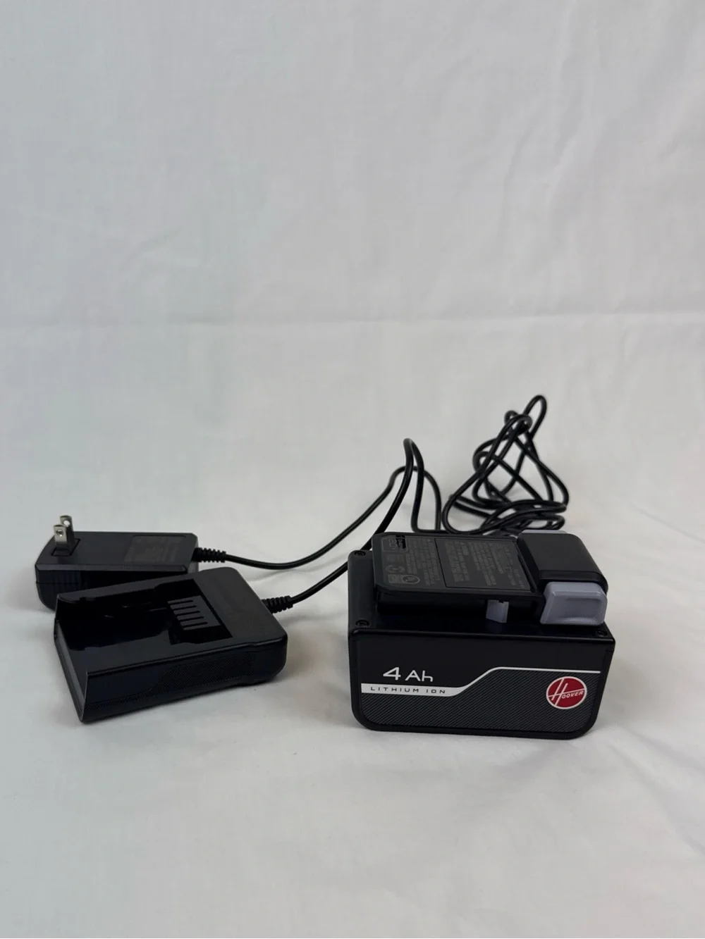 4Ah Black Lithium-Ion Battery Pack with Charger for Hoover Vacuum